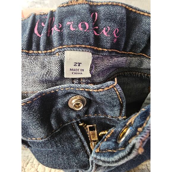 2T Girls Outfit – Cherokee Jeans & Ruffled Purple Top by Kids Headquarters - Picture 4 of 5